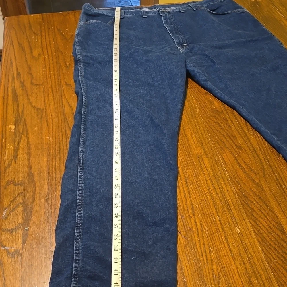 Wrangler Mens Authentic Blue Denim Jeans Regular Fit Size 44x30